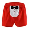 Ropa interior boxer sexy de tiro bajo para hombre, con lazo, diseño U convexo, ángulo plano, delgado, transpirable