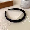 Lujo Ligero y Sentido del Diseño Cinta para la Cabeza de Esponja con Borde Delgado de Satén para Mujer Color Puro Accesorios para el Cabello de Cráneo Alto Cinta para la Cabeza Nuevo Estilo de Celebridad de Internet 2023
