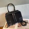 Bolso de mano Luojia de cuero genuino para mujer, bolso tipo bowling de piel de vaca esmerilada de capa superior, bolso pequeño cuadrado vintage, bolso cruzado transfronterizo