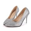 Tacones altos de mujer con lentejuelas primavera 2024 sexy pedrería versátil sentido del diseño nicho puntiagudos zapatos de boda zapatos de dama de honor
