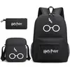 Harry potter harry potter Mochila con Estampado Mochila Escolar para Estudiante Bolso de Hombro Pequeño Estuche para Lápices Set de Tres Piezas