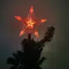 Estrela de Topo para Árvore de Natal Luz LED Estrela Brilhante Estrela de Cinco Pontas Caixa de Luz Decoração de Quarto Enfeite de Árvore de Natal Luz
