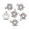 Viento Ins 22 estrella de cinco puntas mixta colgante de plata antigua DIY amuleto natural joyería creativa hecha a mano accesorios explosiones