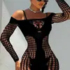 Lencería Sexy Amazon Tentación Sexy Calado Transparente Malla Extrema Vestido de una Pieza Uniforme My032