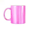 Taza electroplateada con transferencia de calor y asa dorada, taza de cerámica con recubrimiento para sublimación, taza de café retro estilo nórdico en dorado y plateado
