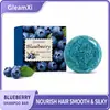 La barra de champú GleamXi Blueberry para el cuidado del cabello limpia suavemente el cuero cabelludo, hidrata el cabello, lo deja fresco y voluminoso, y es fácil de transportar.