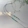 Cordón Trenzado Hecho a Mano con Perlas de Agua Dulce Naturales y Magnesita, Adecuado para Colgar Amuletos Budistas, Hebilla de Seguridad, Agujero Horizontal, Cordón para Colgante con Doble Agujero