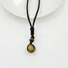Collar de ojo de tigre de 16 mm 2025 Amazon transfronterizo collar colgante de obsidiana natural collar de amatista para hombres y mujeres