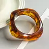 Pulsera geométrica de color carey estilo ins transfronterizo europeo y americano, diseño de nicho para mujer, pulsera acrílica vintage de alta gama