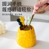 Colher e Garfo de Cerâmica Coração de Pêssego de Luxo Leve Aço Inoxidável Colher de Café de Alto Valor Colher de Sorvete Garfo de Frutas para Chá da Tarde Sobremesa