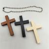 Cruz de Madera Americana Colgante Decorativo de Pascua Collar Adornos Artesanías de Madera Colgante de Cruz Venta al por Mayor