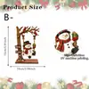 Figurillas de madera de Papá Noel y muñeco de nieve, superventas transfronterizos, perfectas para crear una atmósfera navideña festiva como decoración de escritorio