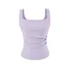 Venta al por mayor de ropa de mujer transfronteriza: Nueva Camisola de Verano Estilo Francés con Cuello Cuadrado, Diseño Elegante, Ceñida a la Cintura, Top Elegante sin Mangas