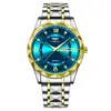 Reloj para Hombre Calendario Chino e Inglés Caja de Diamante Luminoso Resistente al Agua Moda Comercio Exterior Sencillo en stock Reloj de Cuarzo Correa Sólida
