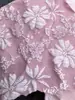 Tecido Crepe Bolha Texturizado em Estoque, Estilo Fresco, Tecido Floral Gerbera, Tecido Jacquard para Saias e Roupas