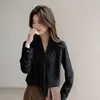 Camisa Feminina com Gola Laço 2026 Outono Nova Moda Elegante para o Trabalho Slim-Fit Top Blusa Versátil Profissional de Manga Longa