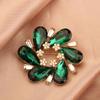 Nova moda coreana grande coroa de cristal broche temperamento tendência das mulheres anti-andar seda toalha fivela joias pino atacado