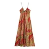 Ropa europea y americana para mujer transfronteriza, vestido midi estampado popular en AliExpress