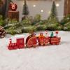 Decoraciones Navideñas Tren de Madera Navideño Jardín de Niños Regalos de Vacaciones de Navidad Exhibición de Ventana Juguetes Navideños