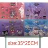Desenho animado A4 Stitch Buckle Bag PVC Bag Stitch Blue Rabbit Snaps Teste de papel Armazenamento de papelaria Documento Bolsa de dados