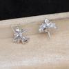 Accesorios DIY Joyería de Perlas Plata S925 Monturas de Pendientes de Corona Producto Semiterminado 8-9mm Monturas de Pendientes Jg6010