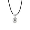 "Wish" All-match Pingente simples Colar de corda preta Casal Homens e Mulheres Corda preta Tecido Collarbone Chain ins