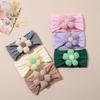 Banda para el pelo para fontanela de bebé estilo europeo y americano, diadema de flores de estilo occidental para niña, gorro para fontanela de bebé niña