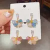 Pendientes Bohemios Hechos a Mano de Cristal y Perlas con Diseño Único, Pendientes Retro de Lujo Ligero para Celebridades de Internet, Accesorios Versátiles para Orejas