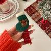 Natal vintage feito à mão feltro de lã linha telefônica linear anel de cabelo outono e inverno lã trança bolha ins corda de cabeça joias femininas