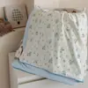 Colcha de Verano Linda de Frijol de Dibujos Animados, Colcha de Verano de Algodón Tejido de Leche, Colcha Fresca de Seda para Aire Acondicionado, Colcha Delgada para Dormitorio de Estudiante