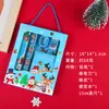 Conjunto de Papelaria de Natal Caixa de Presente Portátil para Crianças Prêmio para Alunos do Ensino Fundamental Lembrancinhas de Festa de Natal Combinação de Lápis e Borracha