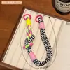 Colgante de Muñeca con Cuerda Trenzada de Colores Accesorios Decorativos Colgantes Cuerda Llavero de Mochila Gancho para Lanyard DIY Venta al por Mayor