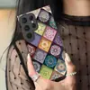 Comércio Exterior Mais Vendido Padrão Totem Pintado Adequado para Samsung S24Ultra Capa de Celular com Padrão de Diamante S25 Capa de Vidro Preto Cobertura Total