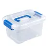 Caixa de armazenamento transparente para lanches caixa plástica organizadora cesta com tampa armazenamento brinquedo roupas artigos diversos caixa mala portátil