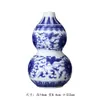 Vaso Boca Pequena Cerâmica Azul e Branco Porcelana Garrafa Mini Hidropônico Retrô Inserção de Flor Pendurar na Parede Inserção Ornamento Cerimônia do Chá Vaso para Flor Pequeno