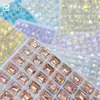 Azúcar de Roca 6*8mm 1:1 Decoraciones para Uñas Rectangulares de Corte Huazi Imitación Cubo de Azúcar Diamante Roca de Azúcar Súper Brillantes Venta al por Mayor