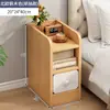 Mesa de Cabeceira Ultra Estreita Simples Mini 20/25/30 Gabinete de Cabeceira Armário Pequeno de Armazenamento para Quarto para Espaços Estreitos