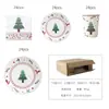 Decoración Navideña Transfronteriza de Temporada Diseño para Fiesta Plato de Papel Vaso de Papel Servilleta de Papel Mantel Plato Desechable para Cena Paquete de Vajilla