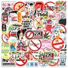 50 Pegatinas de Graffiti de Dibujos Animados para Proteger la Salud para Decorar Guitarras, Cuadernos, Maletas, Manualidades Impermeables Venta al por Mayor Transfronteriza