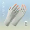 Guantes de Protección Solar para Mujer con Dedos Medios Descubiertos Guantes Finos Transpirables Antideslizantes para Mujer con Protección Ultravioleta para Conducir y Montar