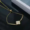 Collar para Mujer Sin Desvanecimiento Verano Pequeño y Lindo Temperamento Collar de Acero de Titanio Versátil Joyería de Gama Alta Cadena Sencilla para Clavícula