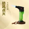 Encendedor Especial para Moxibustión, Soplete de Soldadura para Puros Casero, Encendedor Recargable, Encendedor a Prueba de Viento de Llama Azul Directa para Aromaterapia