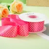 Cinta de Poliéster de Puntos Pequeños de 4.0cm con Cinta de Color Puro Estampada con Puntos Flor Cinta para Empaque Cinta para Caja de Regalo del Día del Niño