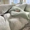 Sencilla y fresca, funda de edredón de gasa de doble capa 100% algodón, grado A, 100% algodón, juego de ropa de cama individual para dormitorios, incluye tres piezas