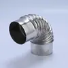 Tubo de Chaminé de Aço Inoxidável Espessado Cotovelo Chapéu de Chuva Tubo de Chaminé de Fogão a Lenha Rural Fogão de Aquecimento Doméstico Chaminé