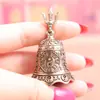 Campana de Latón Puro de Tres Púas con Ocho Trigramas, Campana de la Paz con Ocho Tesoros, Artículo Decorativo Vintage, Artesanía de Escritorio, Adorno de Cobre