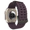Adequado para Apple Watch Ultra 9876543210ª Geração Respirável Marinho Silicone Duplo Abotoamento Pulseira de Relógio