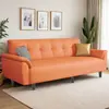 Sofá dobrável em estoque, adequado para apartamentos pequenos, sofá-cama de couro resistente a arranhões de gato, simples de uso duplo para sala de estar, de dois lugares para moradia para alugar