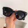 Lentes de Sol Rojos para Mujer Ins de Alta Gama Anti-Uv Sombrilla Lentes de Sol para Caras Redondas para Lucir Delgada y Tomar Fotos Gafas de Celebridad de Internet Tendencia-