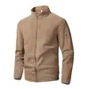 Nova Jaqueta de Malha Funcional para Exterior de Comércio Exterior Outono Inverno Montanhismo ao Ar Livre Gola Alta com Capuz Estilo Casal Roupa Quente de Lã